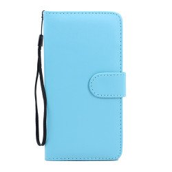 Samsung Galaxy Note 5 Folio Flip Leather Wallet Case with Strap (Blue)
